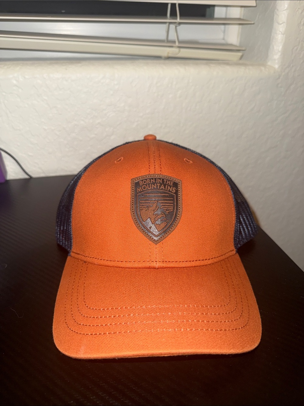 Kuhl Orange & Navy Born in the Mountains Trucker Hat